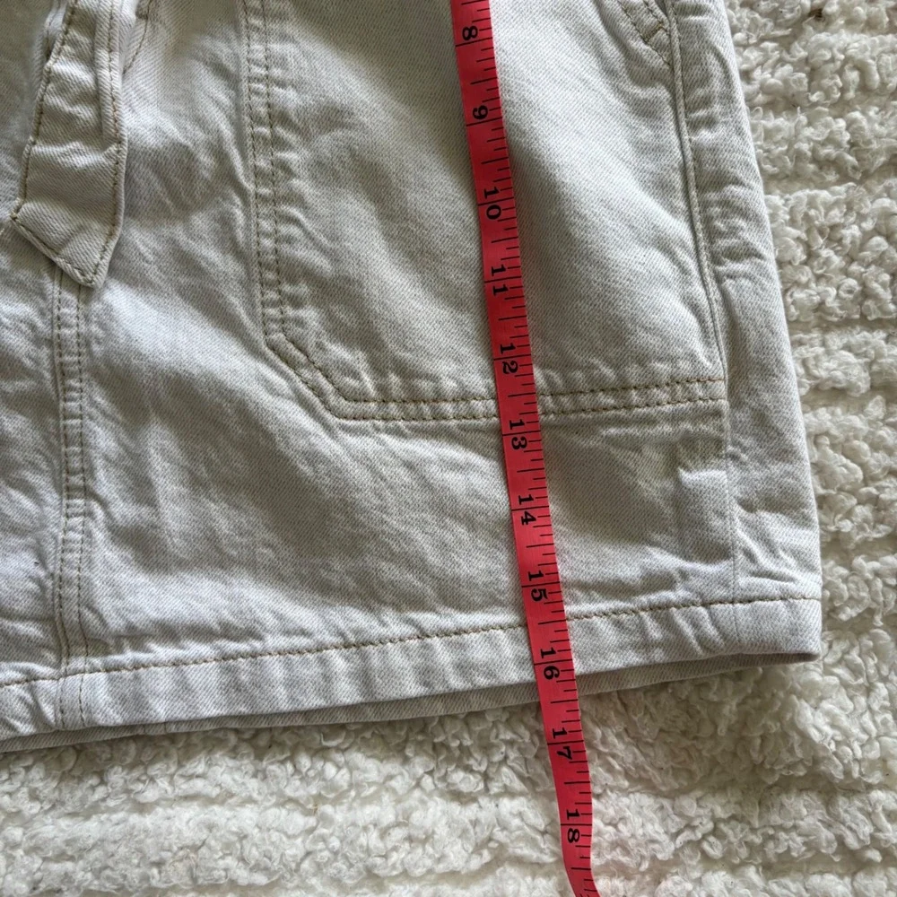 Free People Splendor In The Grass Skirt in Oatmeal‎ Paperbag Waist Cotton Sz 2